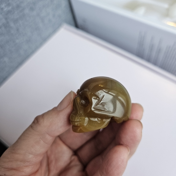 Mini skulls crystal set Amazonite agate clear quartz - Picture 11 of 14